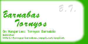barnabas tornyos business card