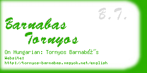 barnabas tornyos business card